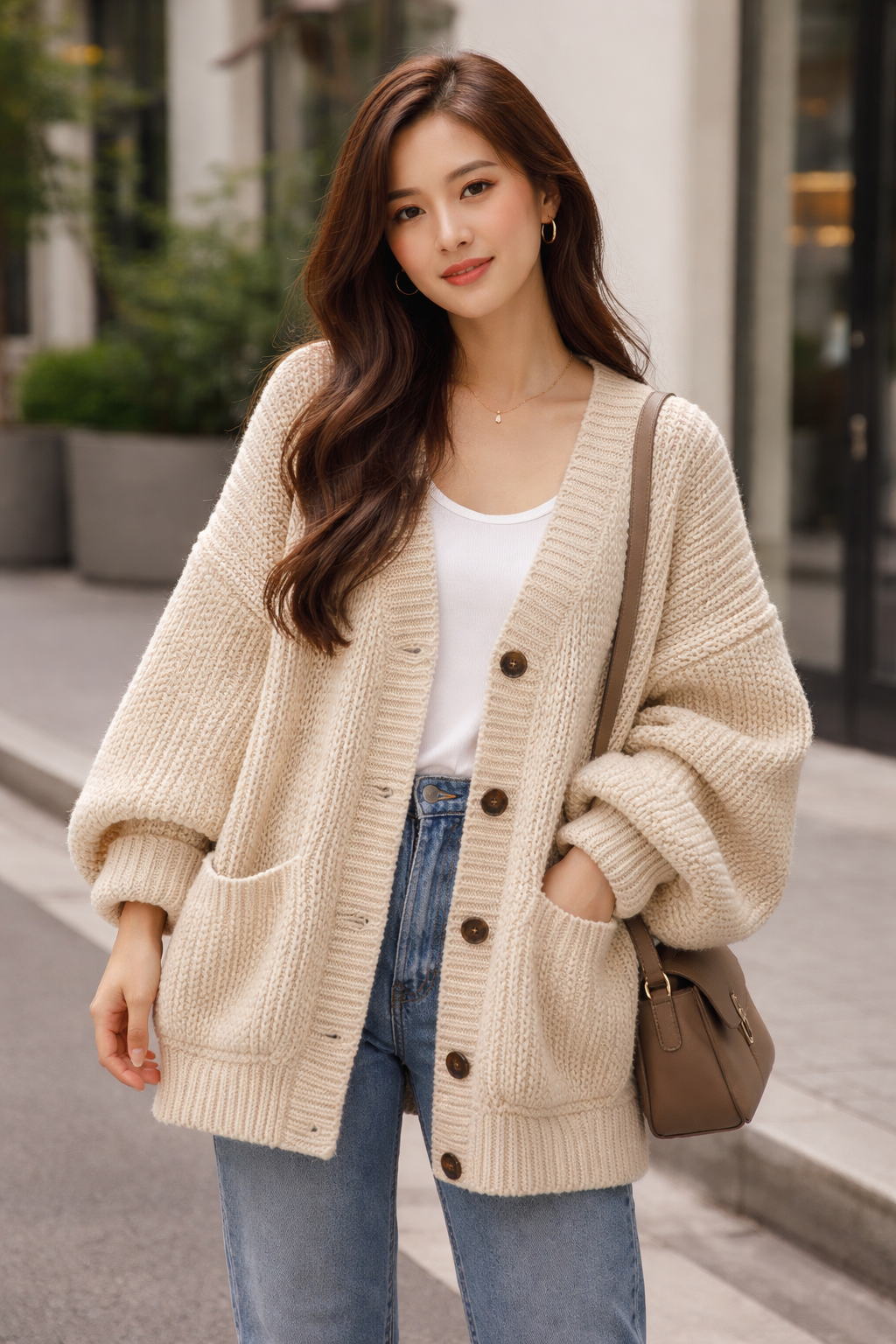 Cardigan Rajut Oversize